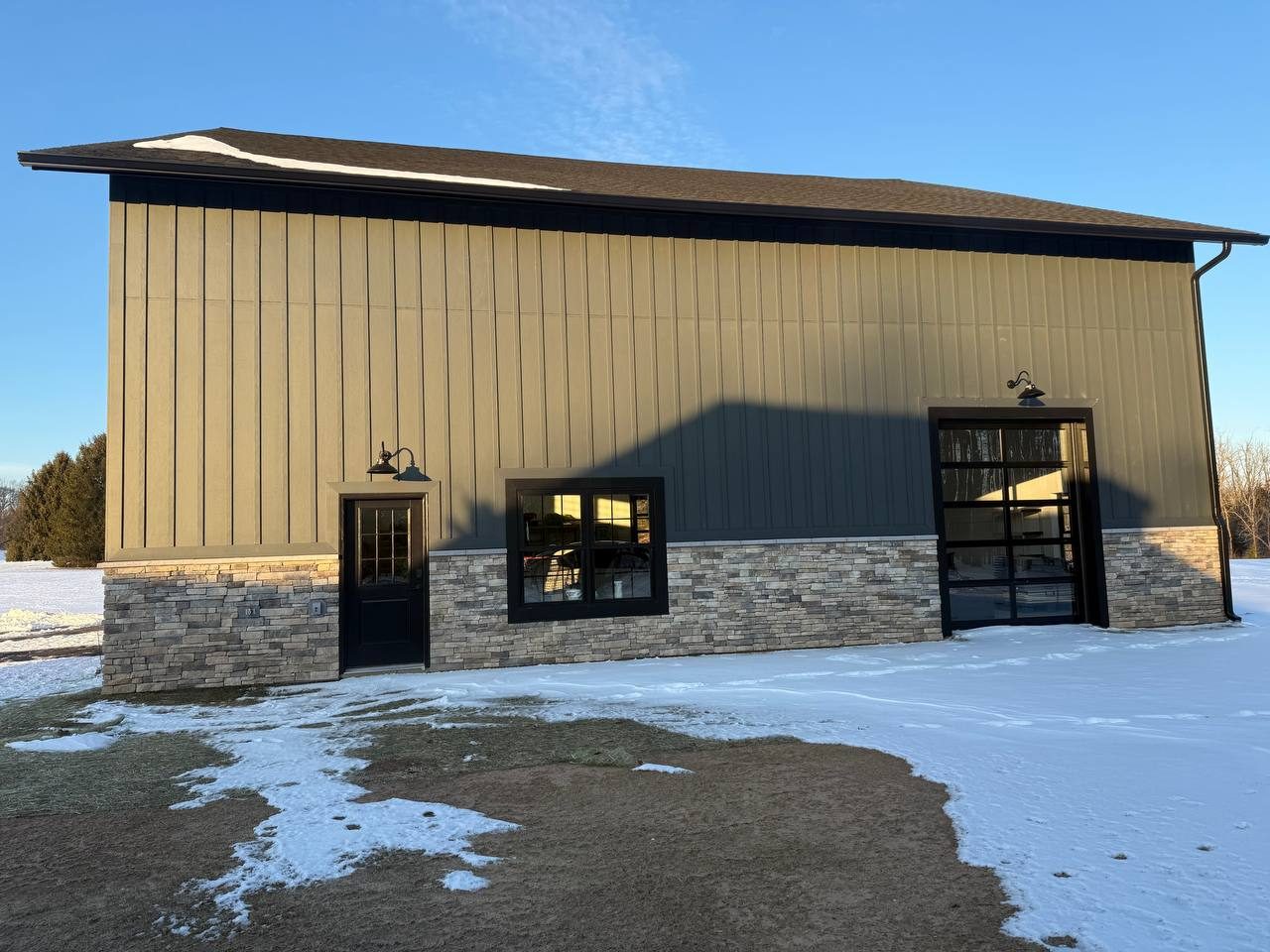 After — Custom Aircraft Hangar Exterior — Multi-System Cladding, Custom aircraft hangar