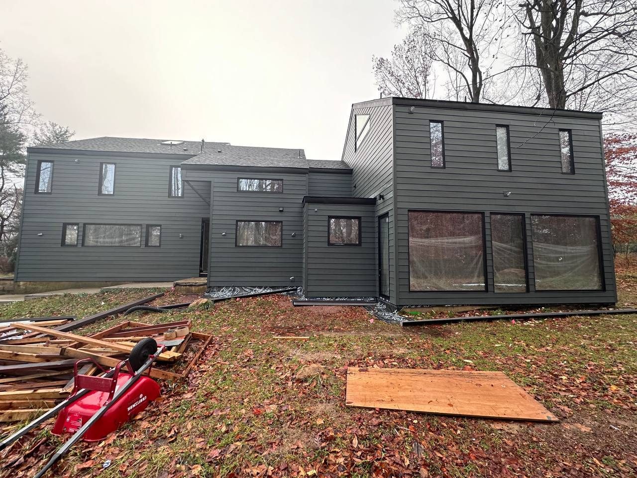 After — Complete Custom Exterior Construction — Modern James Hardie Home, June Meadow Dr, Doylestown, PA 18902