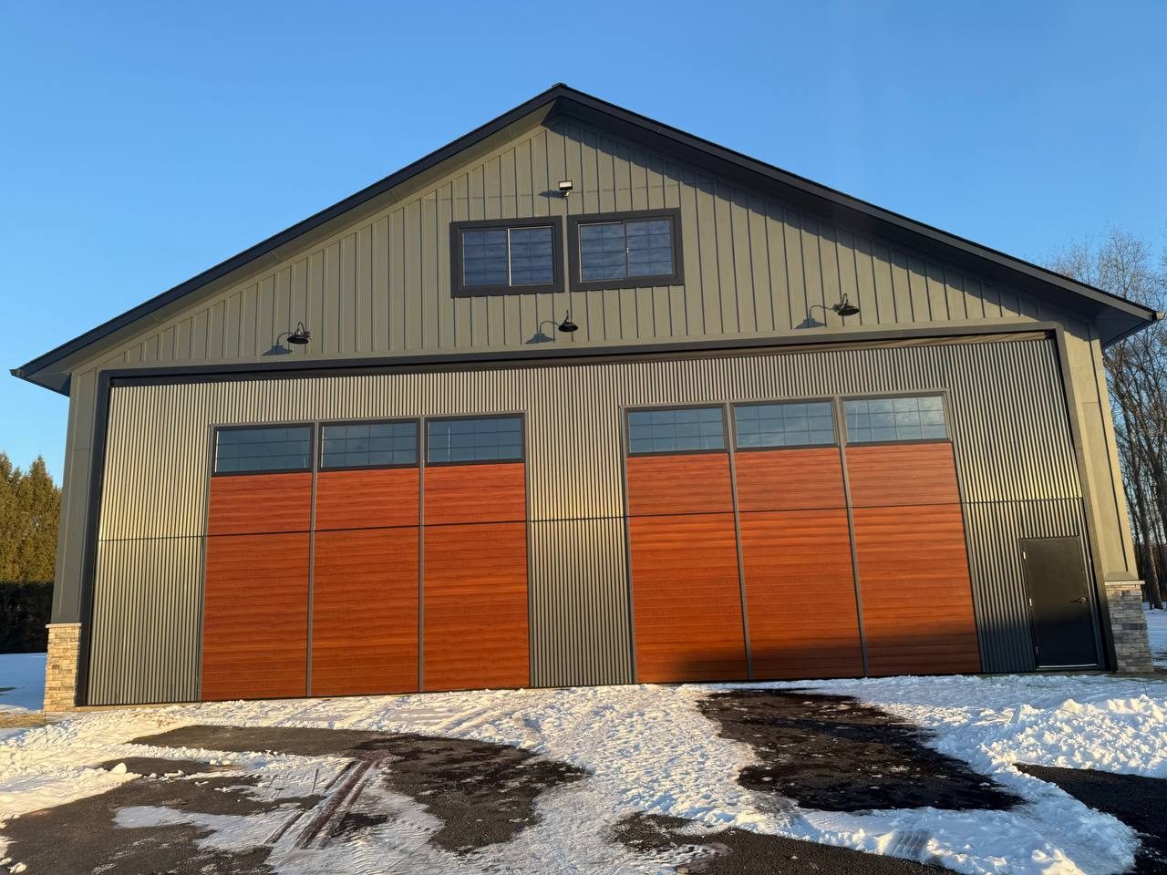 After — Custom Aircraft Hangar Exterior — Multi-System Cladding, Custom aircraft hangar