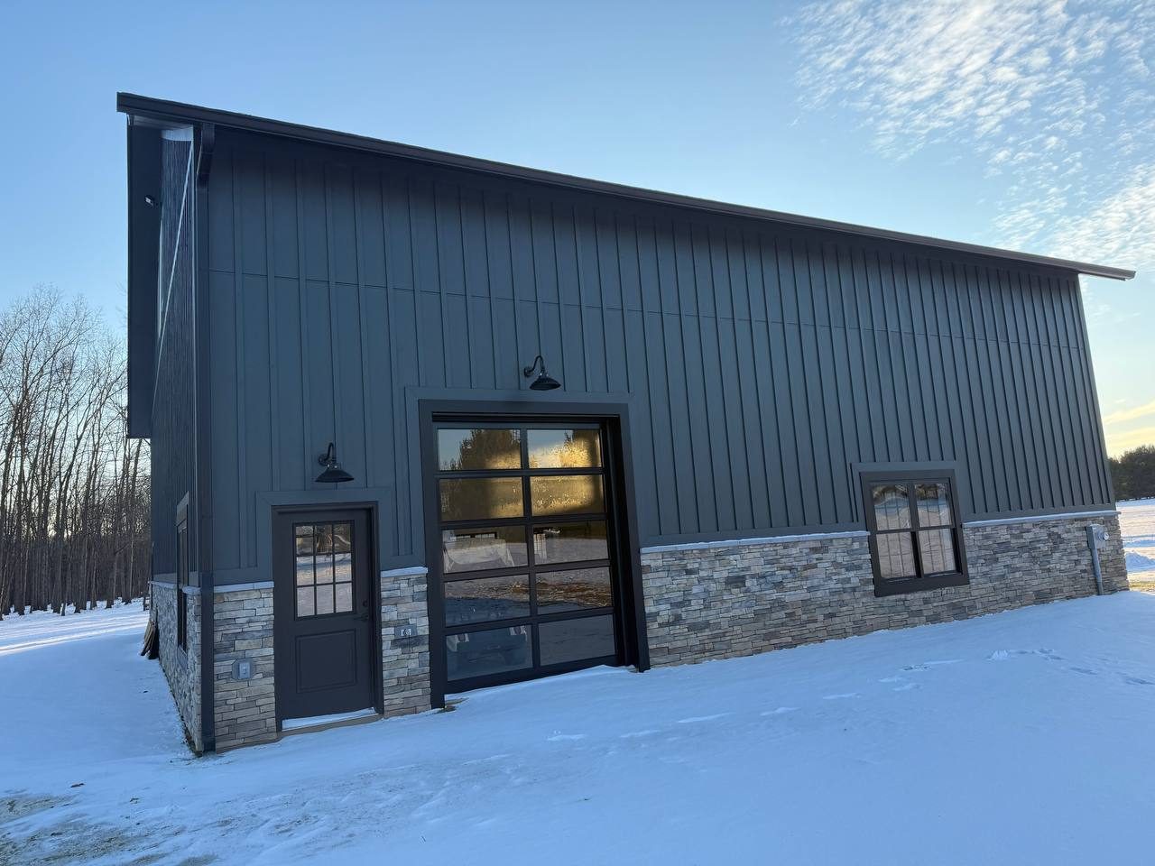 After — Custom Aircraft Hangar Exterior — Multi-System Cladding, Custom aircraft hangar