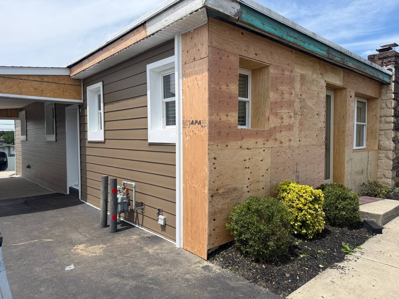 Progress — Complete Exterior Renovation — Insulated Siding & TandoStone, Overhill Rd, Conshohocken, PA 19428