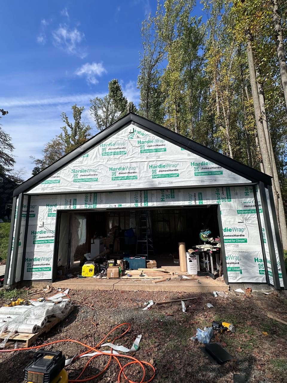 Progress — Complete Custom Exterior Construction — Modern James Hardie Home, June Meadow Dr, Doylestown, PA 18902