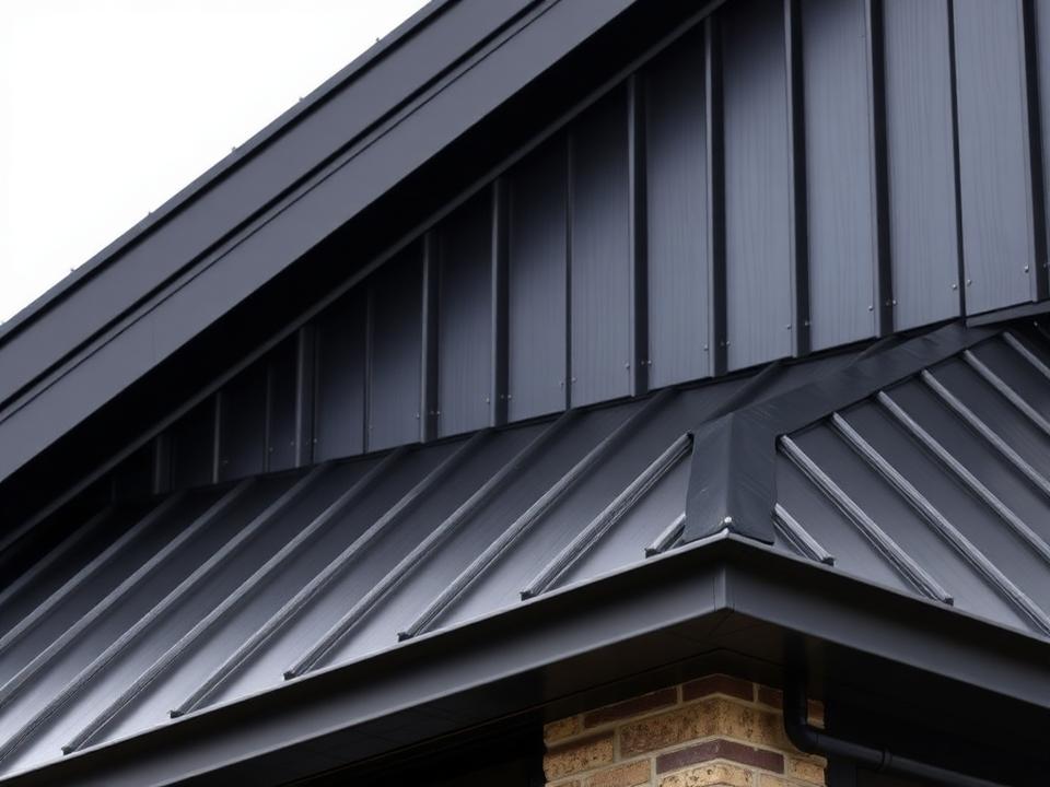 Standing Seam Metal exterior cladding detail